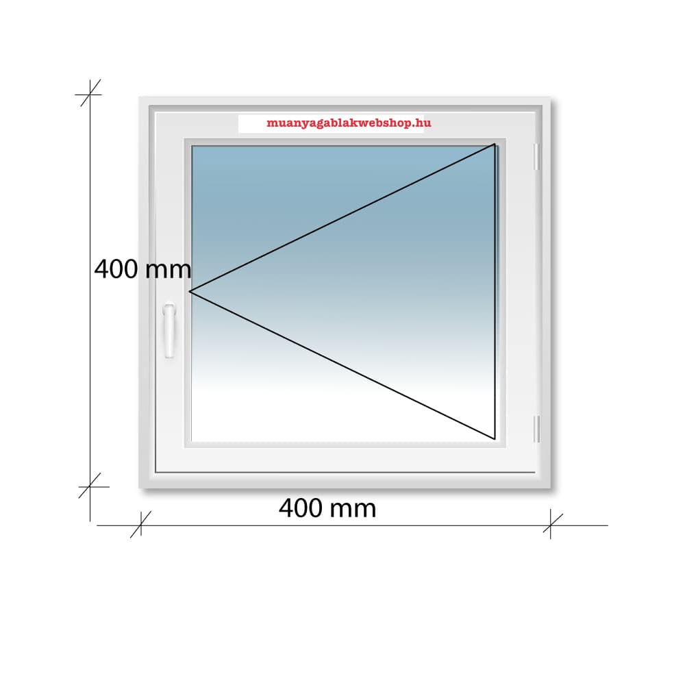 40×40 Nyíló Decco 71 műanyag ablak 2 rétegű üvegezéssel | Letisztult forma termékfotó