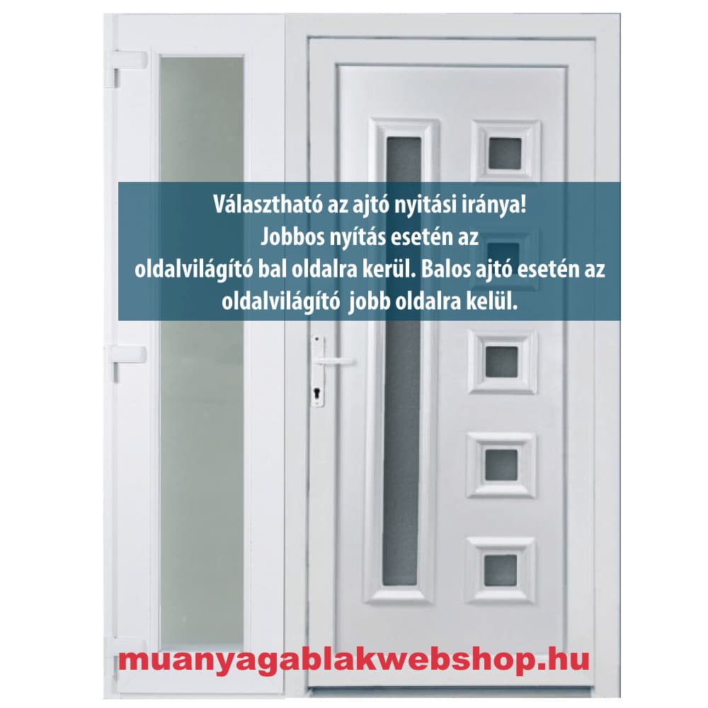 Kétszárnyú Műanyag bejárati ajtó Thermoline51 termékfotó