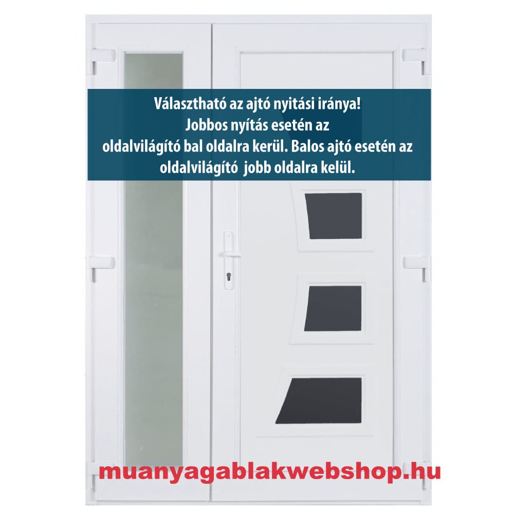 Kétszárnyú Műanyag bejárati ajtó Thermoline52 termékfotó