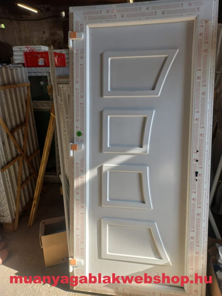 Műanyag bejárati ajtó fehér teli díszstadur Thermoline52 termékfotó