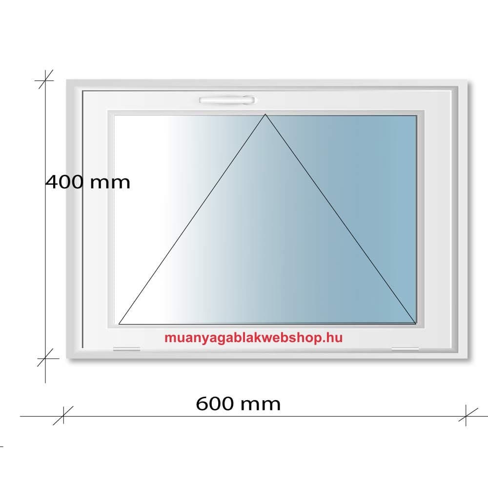 60×40 Bukó Decco 71 műanyag ablak 2 rétegű üvegezéssel